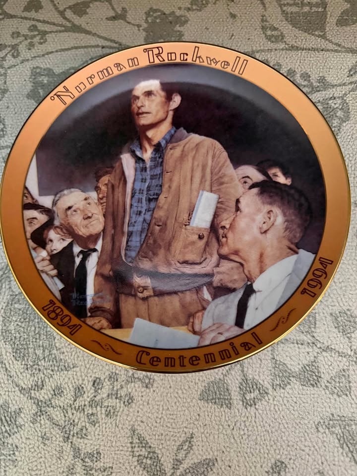 Norman Rockwell Commemorative Stamp Plates - Freedom of Speech & Freedom from Fear